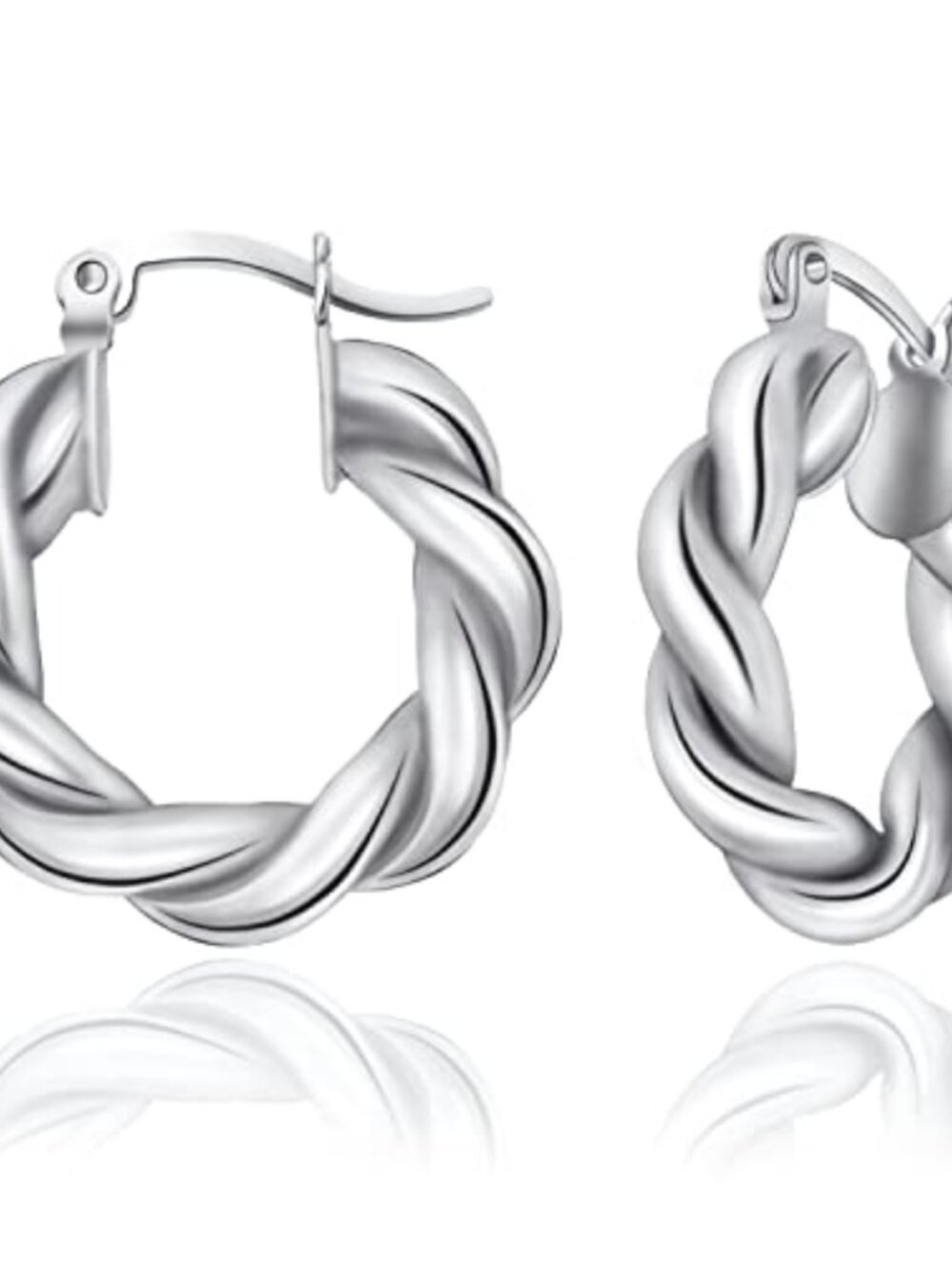 14k Gold Plated Chunky Earrings Huggie Hoop Hypoallergenic Fashion Jewelry
